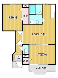 ル・クール邑久 D棟【1階】の間取り