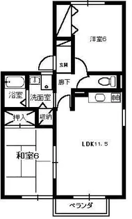セジュール メモワール【2階】の間取り