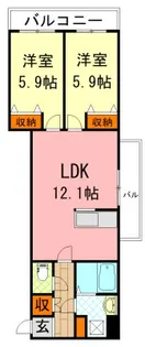 シェイクアパウ【2階】の間取り