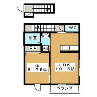 Cメゾン ド ミエル【2階】の間取り