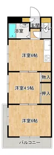 サントピア新今宮【3階】の間取り