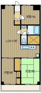 富士見台マンション【7階】の間取り