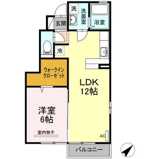 レーブ ルミエール【1階】の間取り