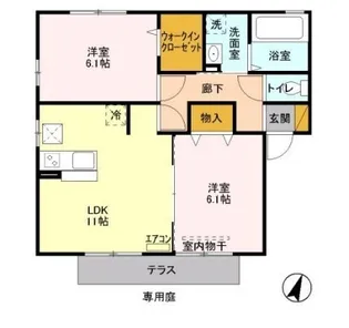 メゾン・ボヌール【1階】の間取り
