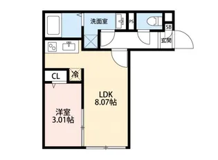 LUFT GOKOKUJI(ルフトゴコクジ)【3階】の間取り