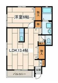 リビオン藤沢A【1階】の間取り
