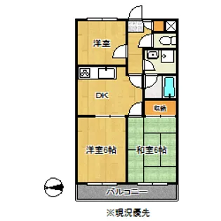セザール第二さがみ野【1階】の間取り