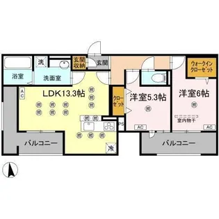 ギムレットA【2階】の間取り