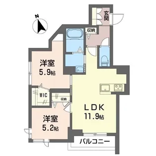 Well-hills藤沢【2階】の間取り