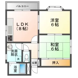シェルマンド薩摩【2階】の間取り