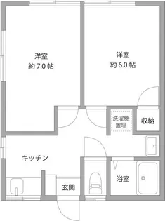 グリーンハイム東尾久【1階】の間取り