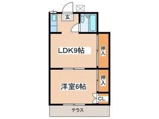 ハイツ井上【1階】の間取り