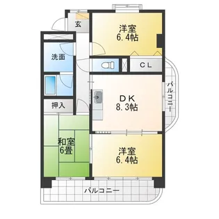 ルピナス橘【2階】の間取り
