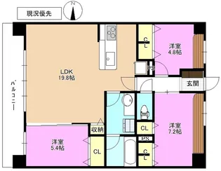アヴァンセ東口【8階】の間取り