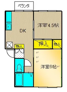 安室ハイツ【1階】の間取り