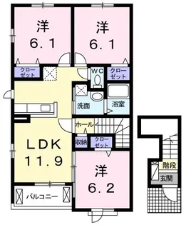 モンレーヴ I【2階】の間取り