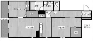 シャーメゾン寝屋川中央【2階】の間取り