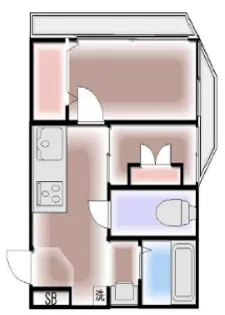 サントミ保木間マンション【7階】の間取り