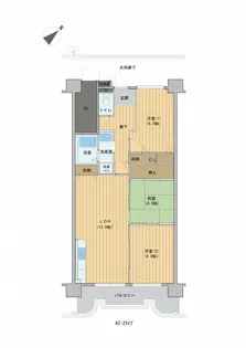 コーシャハイツ諸口【5階】の間取り
