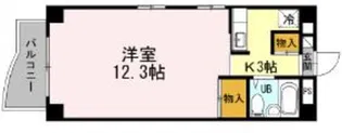 ポケットハイツ本厚木II【3階】の間取り