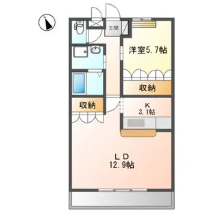 パルムドール【2階】の間取り