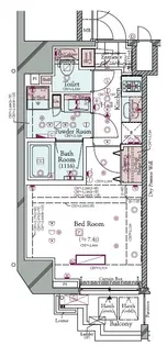 コンシェリア麻布十番 <TOKYO PREMIUM>【4階】の間取り