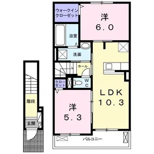 ビレッジヒル XIV【2階】の間取り