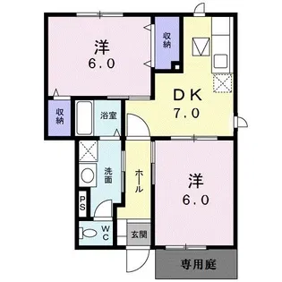ソレアード・御津【1階】の間取り