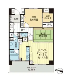 ライオンズマンション門前仲町古石場第2【3階】の間取り