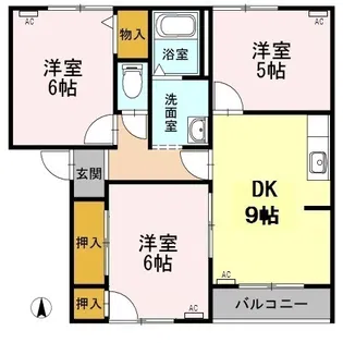 オークヴィレッジ花園 B【2階】の間取り