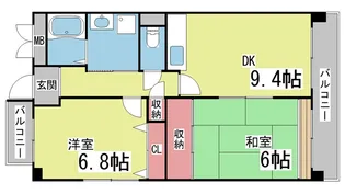 徳井ハイツ【3階】の間取り