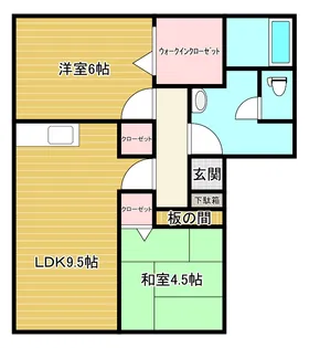 ハイツサンライトC【1階】の間取り