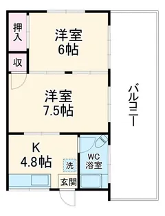 しろがねマンション【3階】の間取り
