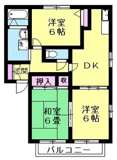 サンフレグランス富岡【1階】の間取り