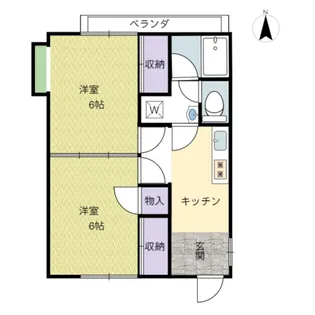 永井コーポ【2階】の間取り