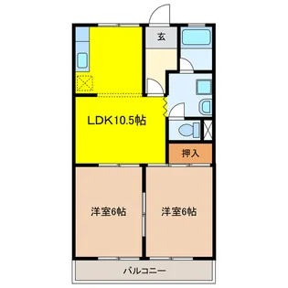 グリーンハイツA【2階】の間取り