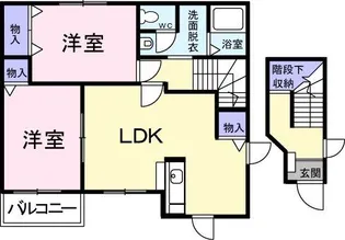 ヴィア・ラッテア A棟【2階】の間取り