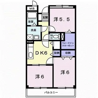 マルベル宇多津【5階】の間取り