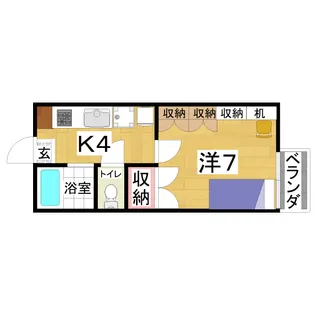 ホワイトコテージ【1階】の間取り