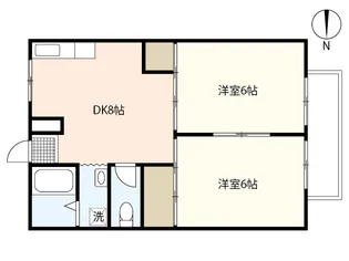 ピュアハウス皆賀【2階】の間取り