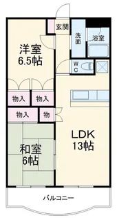 2LDKの間取り画像