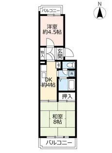 UR三好ヶ丘【4階】の間取り