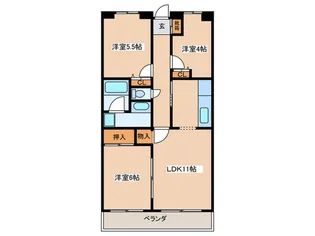センターヒルズ21壱番館【3階】の間取り