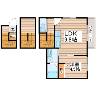 フルール【3階】の間取り