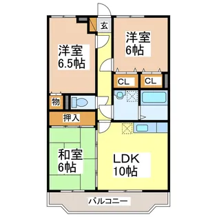 メリーマンション【2階】の間取り