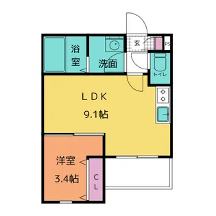 ジーメゾン北名古屋スフィリア【1階】の間取り