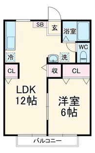 パナハイツタカダヤD【1階】の間取り