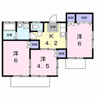 コーポ原の内【1階】の間取り