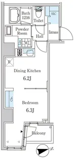 ザ・ライオンズフォーシア外神田【5階】の間取り