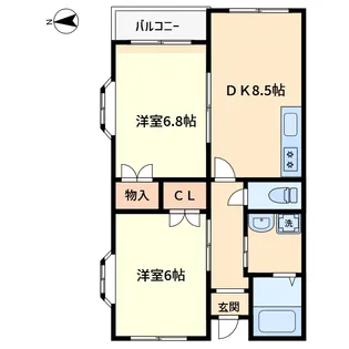 大阪府大阪市平野区長吉出戸8【マンション】の間取り